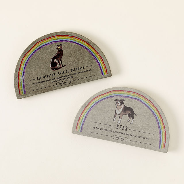 Rainbow Bridge Pet Memorial Garden Stone
