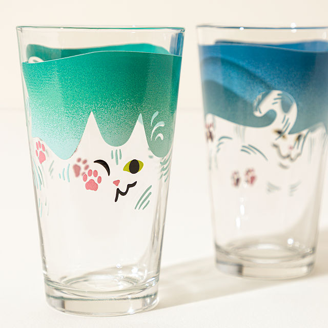 Purr-fectly Poured Cats Glass Set