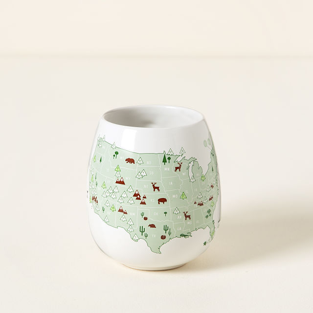 National Parks Color Map Mug