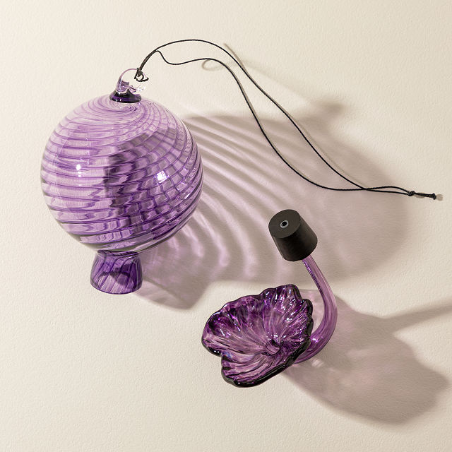 Birthstone Hand Blown Hummingbird Feeder