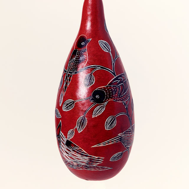 Handcarved Gourd Bird House