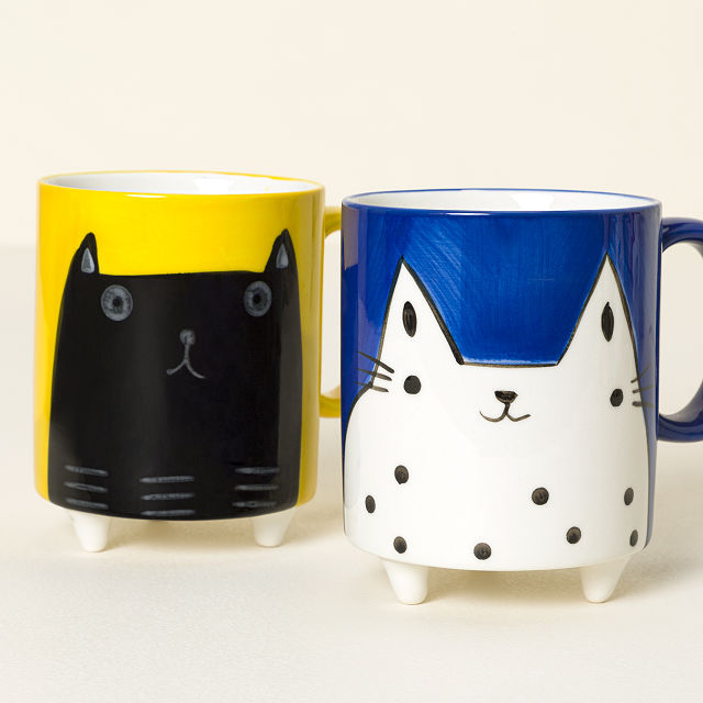 Quirky Cat Footed Mug