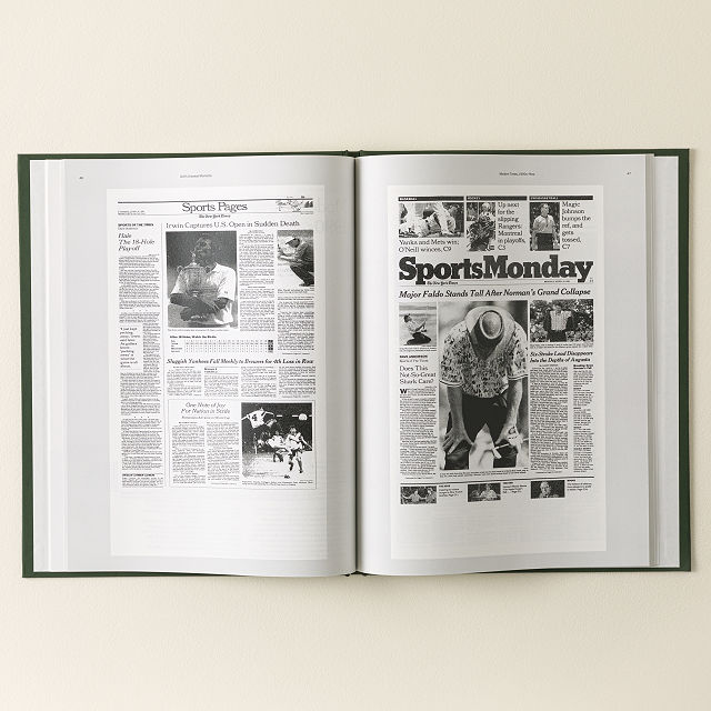 New York Times Personalized Golf History Book