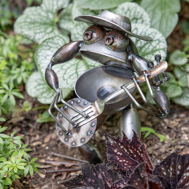 Musical Frog Garden Sculpture