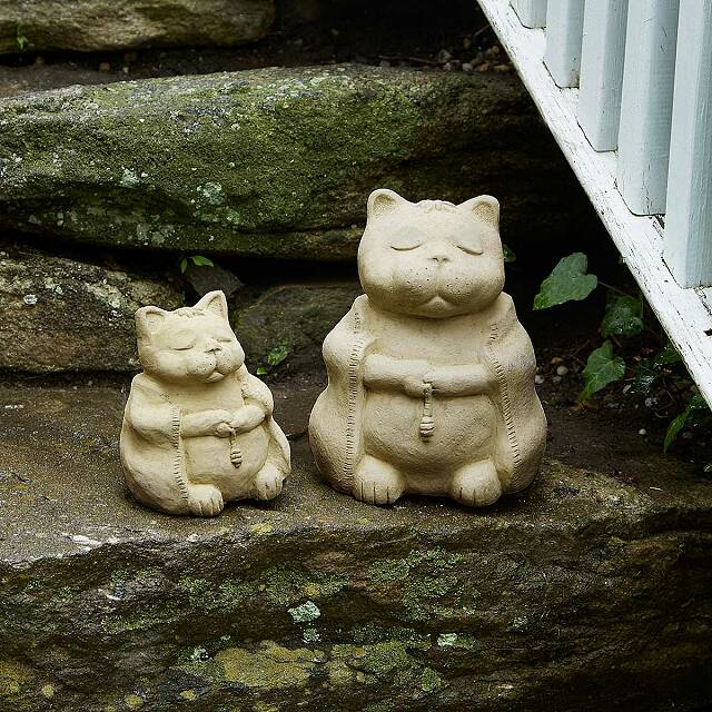 Zen Cat Garden Sculpture