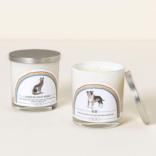 Rainbow Bridge Pet Memorial Candle