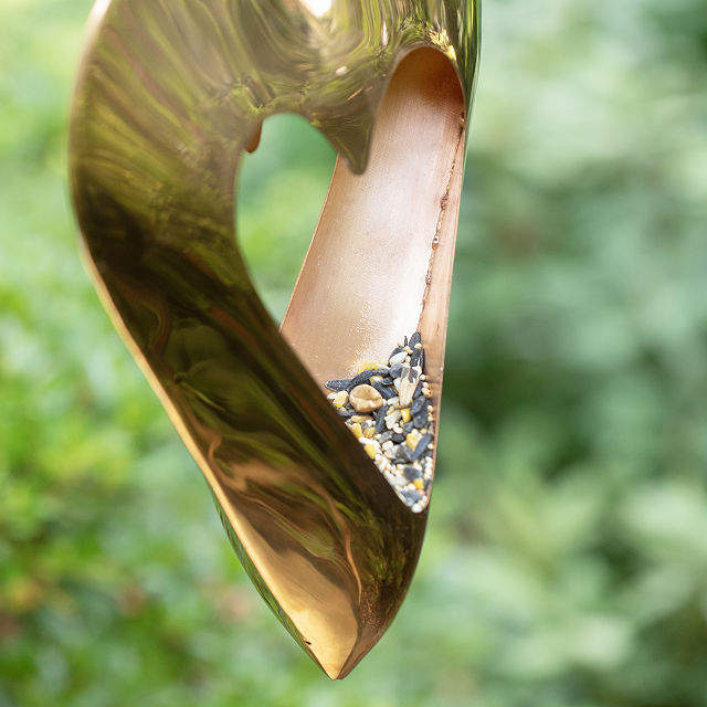 Copper Heart Bird Feeder