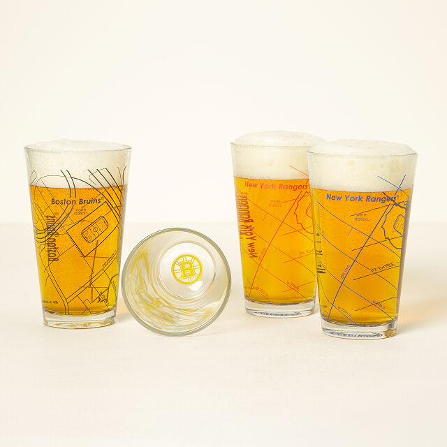 NHL Arena Map Pint Glasses - Set of 2