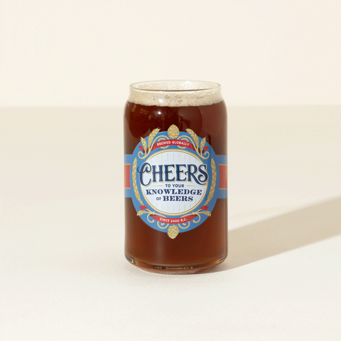 Beer Facts Every Day Interactive QR Can Glass