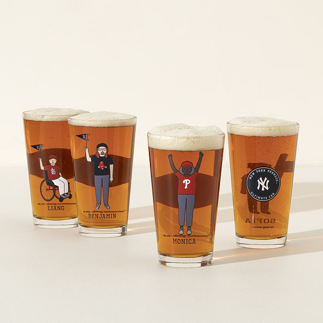 MLB Ultimate Fan Personalized Glass