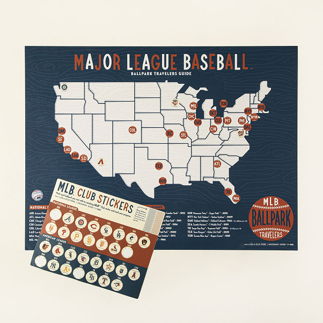 MLB Ballpark Traveler's Map
