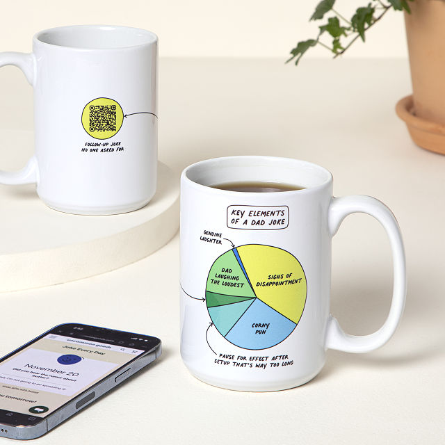 Dad Joke Every Day Interactive QR Mug