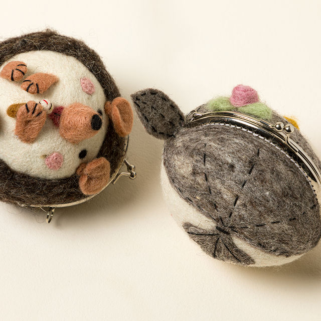 Kids Handmade Felted Animal Purse