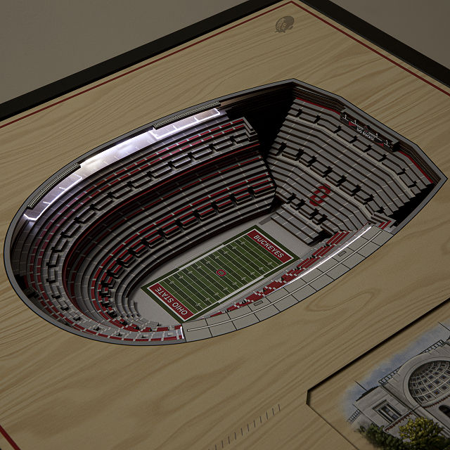 College Football Stadium Lights End Table