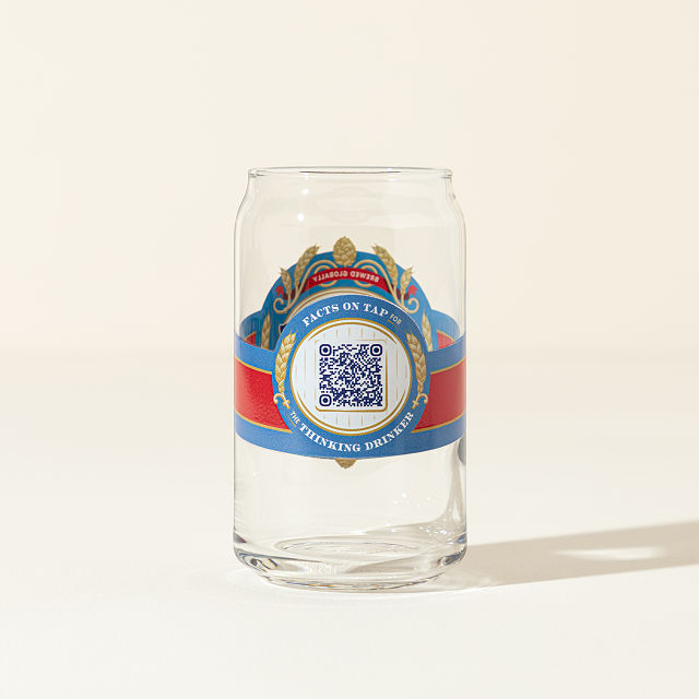 Beer Facts Every Day Interactive QR Can Glass