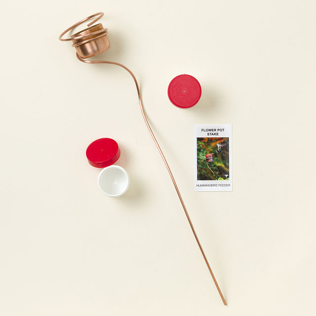 Copper Hummingbird Feeder Stake
