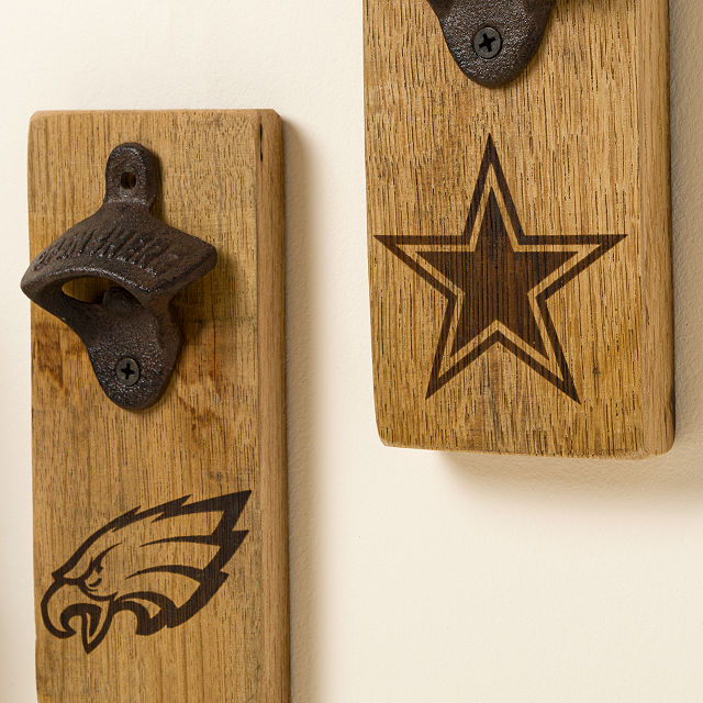 NFL Barrel Stave Wall-Mounted Bottle Opener