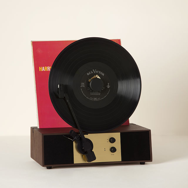 Vertical Vinyl Record Player with Bluetooth