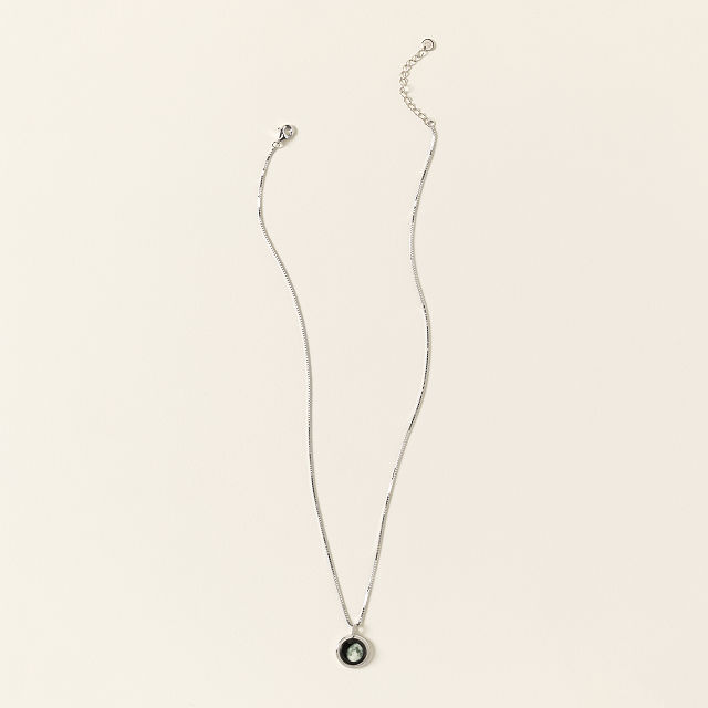 Custom Sterling Silver Moon Phase Necklace