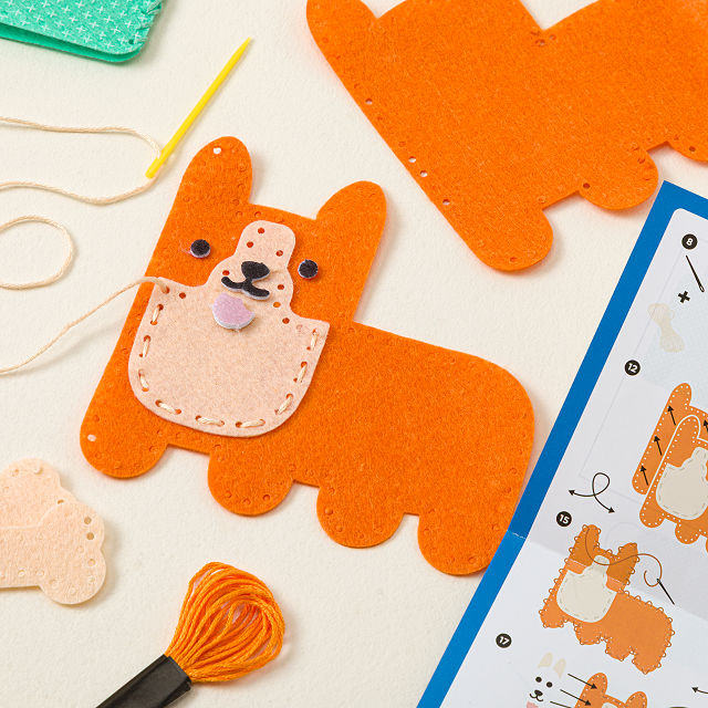 Sew Your Own Mini Corgi & Kitty Pocket Pets