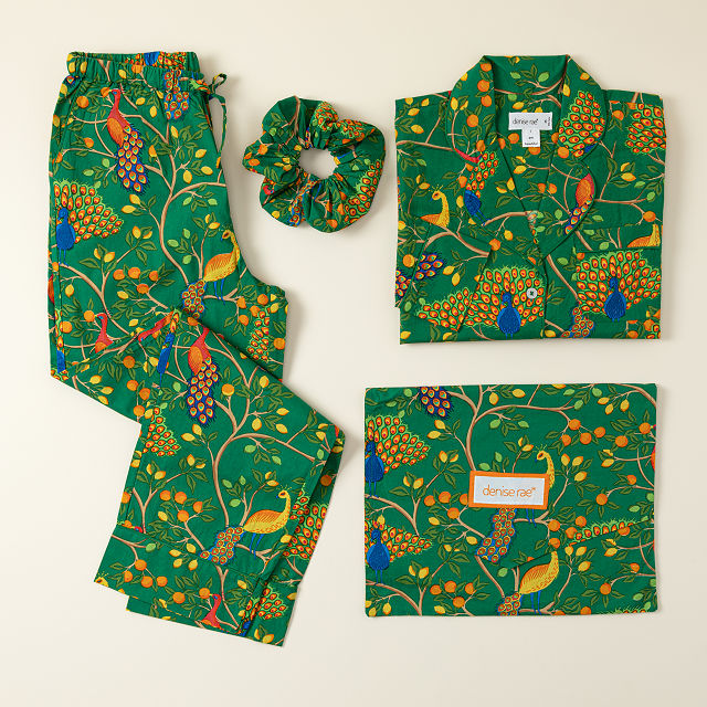 Radiant Peacock Pajama Gift Set