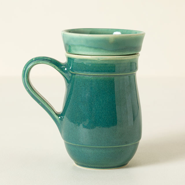 Personalized Mug with Tea Bag Tray