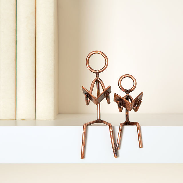 Reading Family Shelf Sculpture