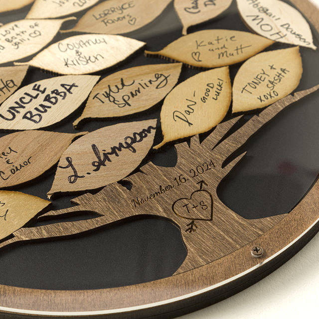Custom Wedding & Anniversary Tree Guest Book