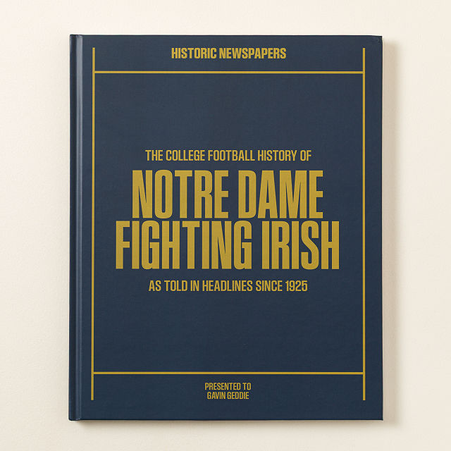 Personalized College Football History Books