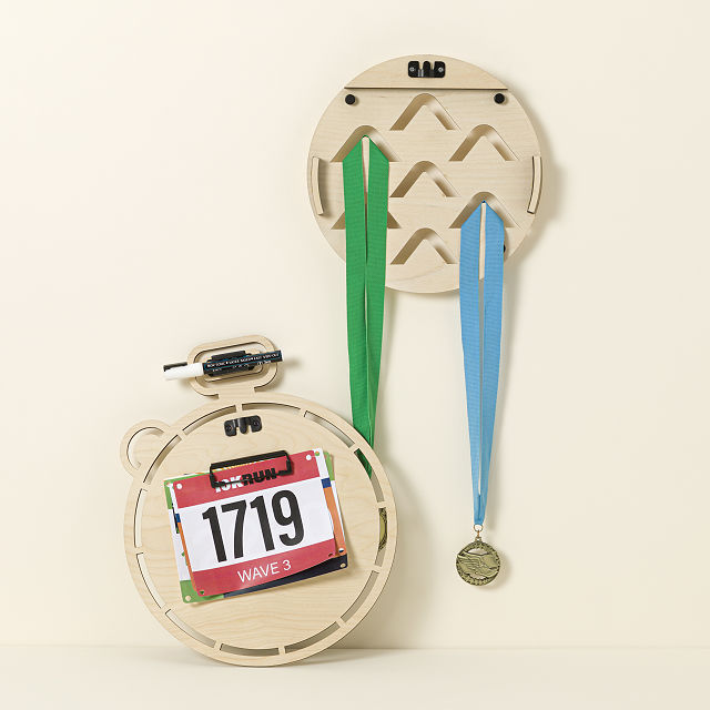 Personalized Runner's Medal Display & PR Board