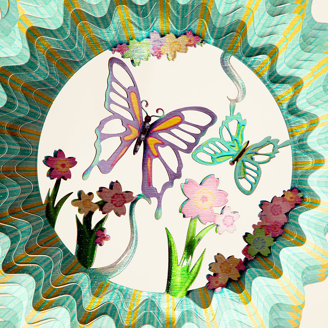 Floating Butterflies Wind Spinner