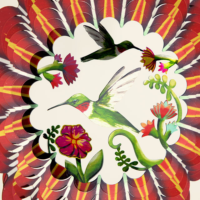 Fluttering Hummingbird Wind Spinner