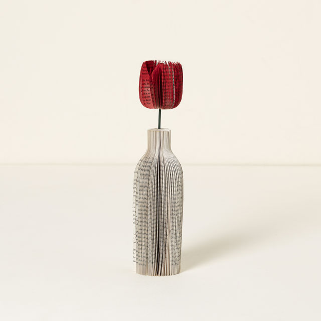 Repurposed Book Tulips