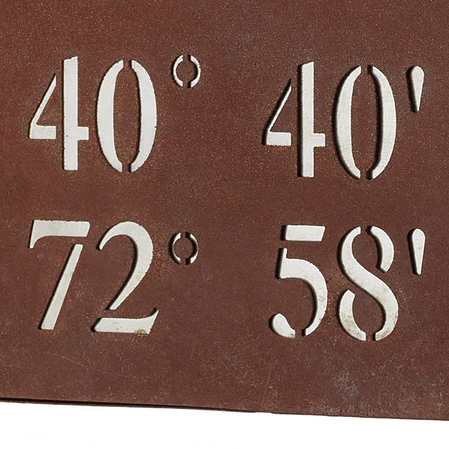 Latitude Longitude House Sign