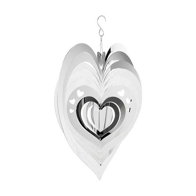Mirror Heart Wind Spinner
