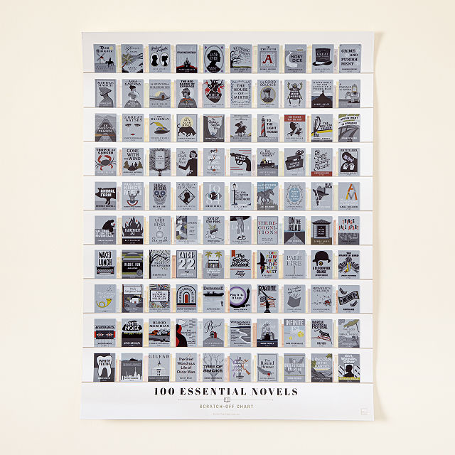 100 Essential Novels Scratch Off Chart
