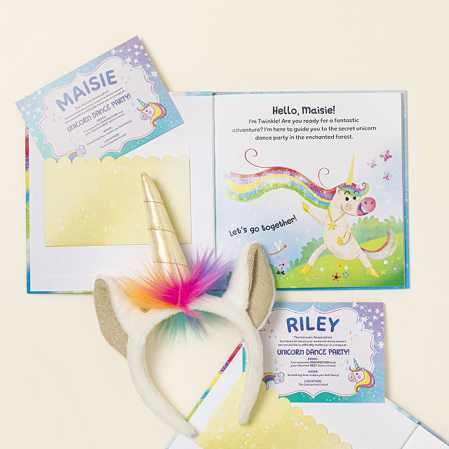 Personalized Unicorn Dance Party Book & Horn