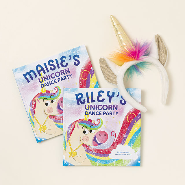 Personalized Unicorn Dance Party Book & Horn