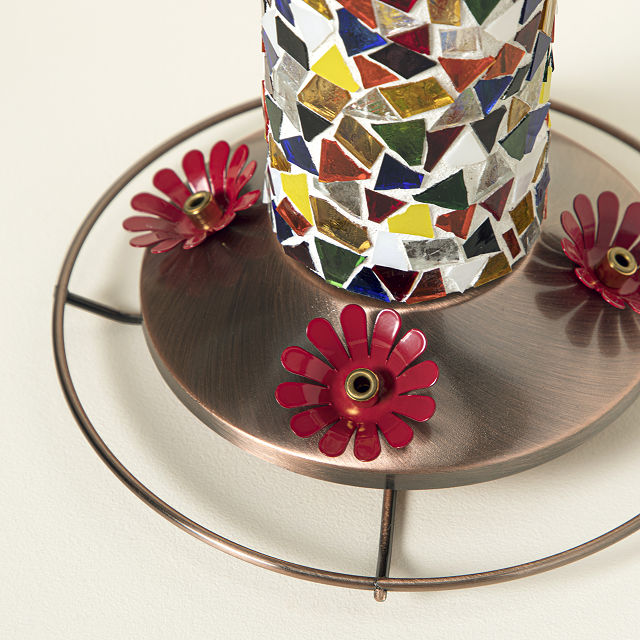 Sun-Catching Mosaic Hummingbird Feeder