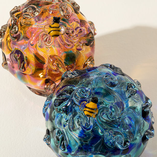 Glass Bee Drinking Orbs