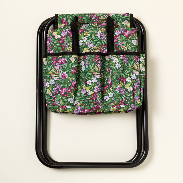 Blooming Floral Gardener's Tool Seat