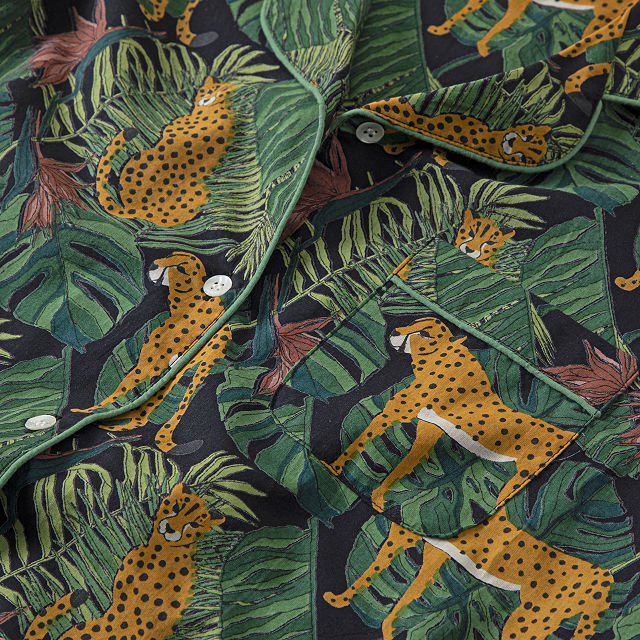 Jungle Print Cotton Pajama Set