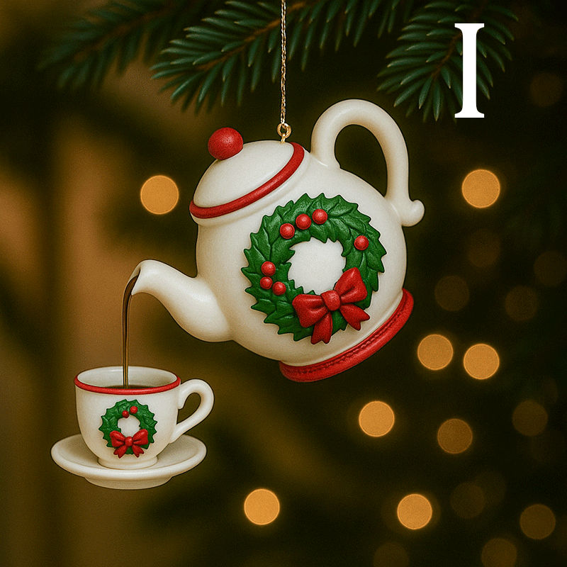 ๐ Festive Christmas Teapot Ornament - Perfect Holiday Gift! ๐