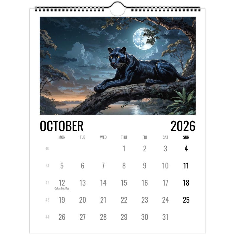 🐆 Wild Cat 2026 Wall Calendar - Perfect Holiday & Special Occasion Gift 🎁