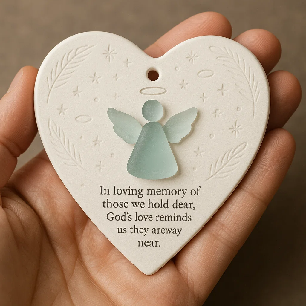 In Loving Memory Heart-Shaped Ornament ❤️🎁 – Perfect Gift for Holidays & Special Occasions