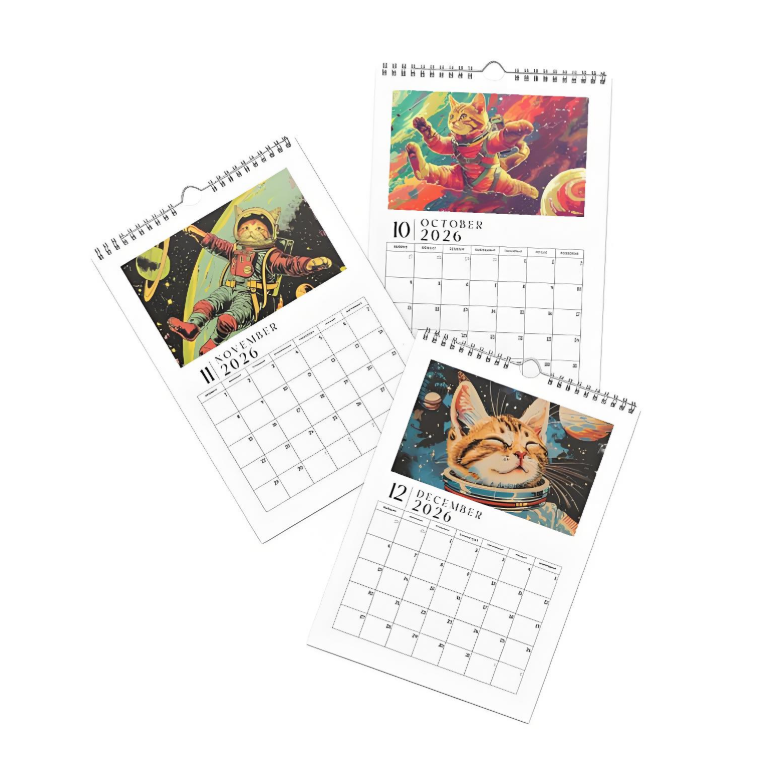 ✨ Space Cats 2026 Calendar - Perfect Gift for Holidays & Special Occasions 🎁🐱