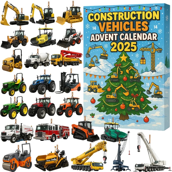 🌟Perfect Holiday Gift! 2025 Construction Vehicles Advent Calendar 🚜🎁 (49% Off Early Sale)