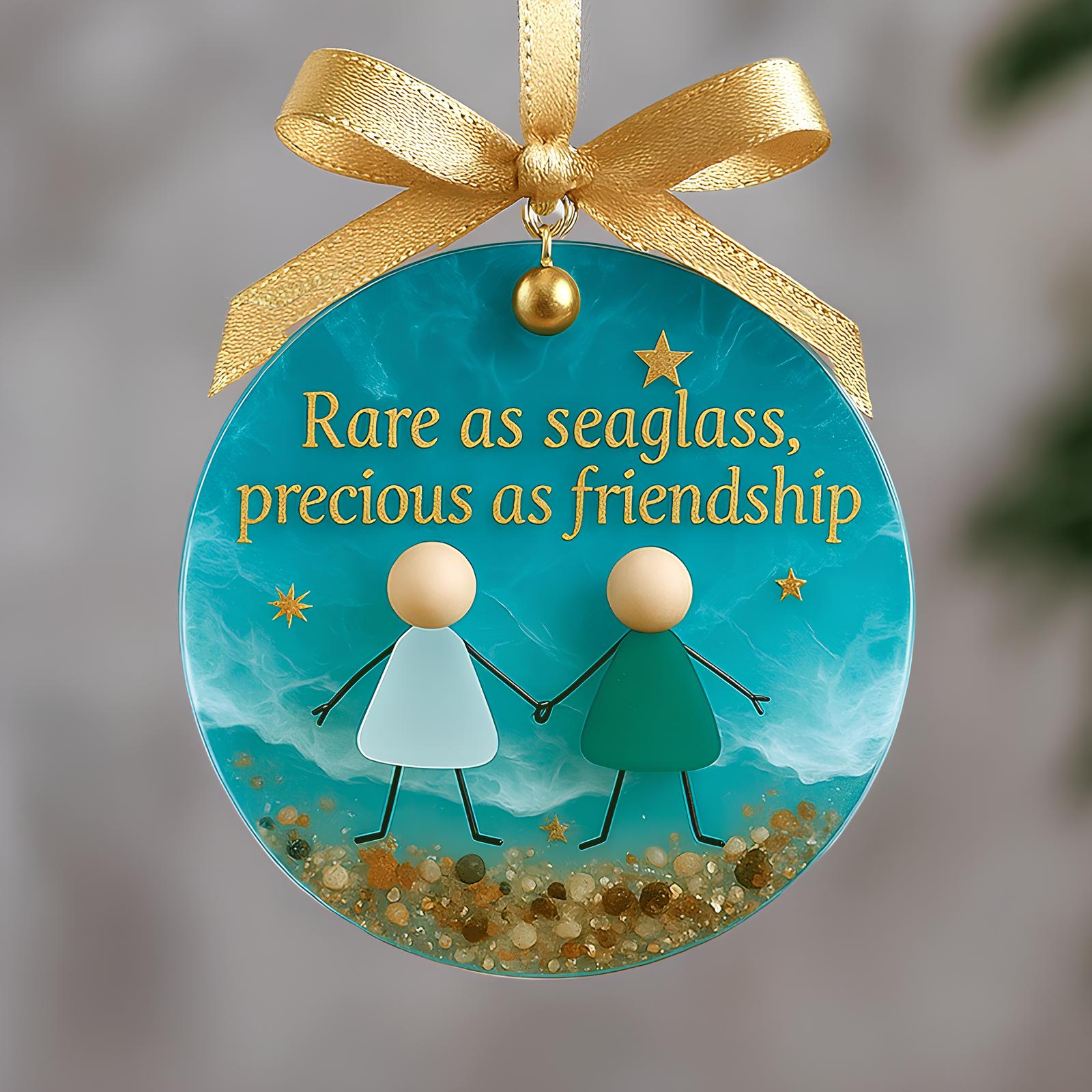 ✨Friendship Sea Glass Ornament – Perfect Holiday & Special Occasion Gift🎁