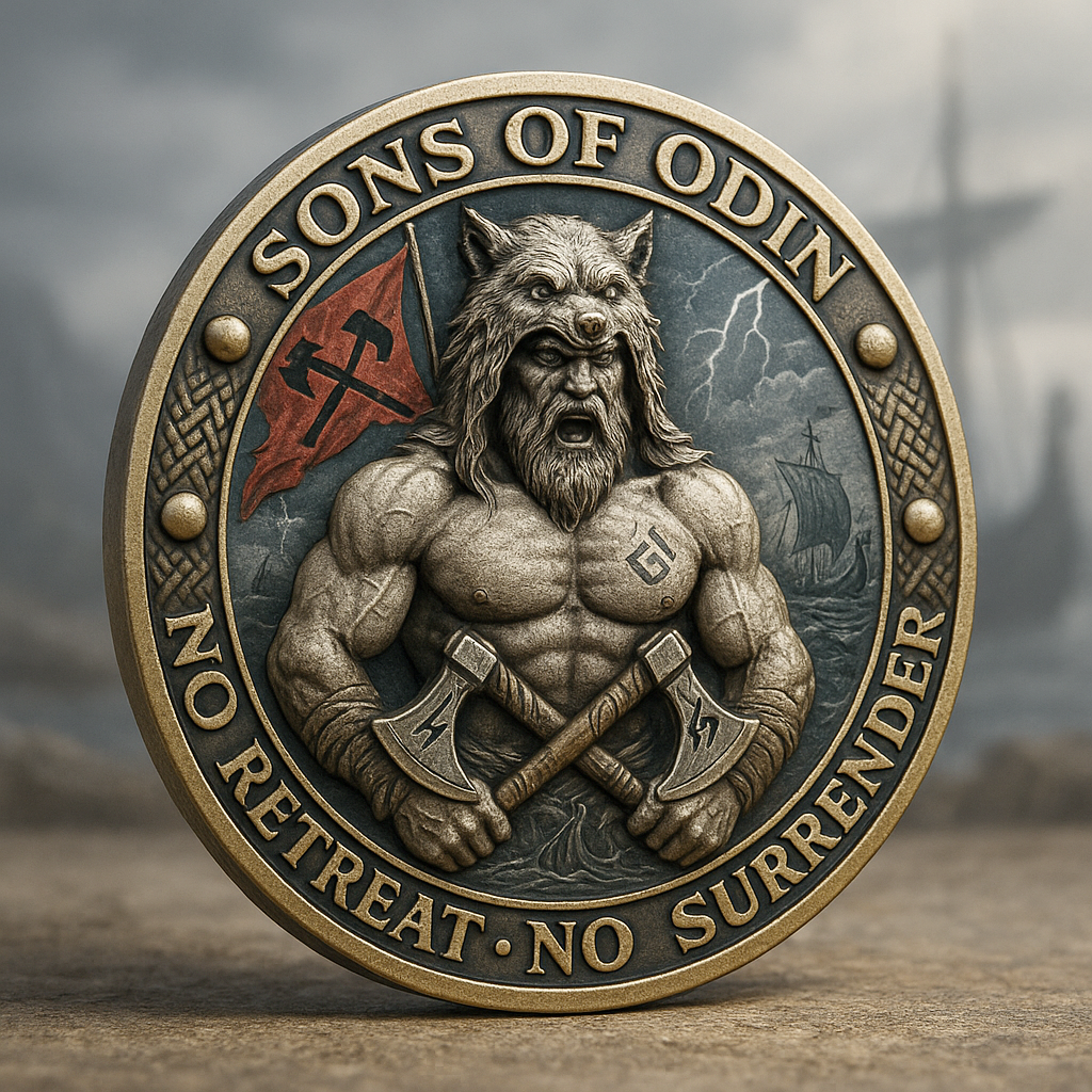 SONS OF ODIN – Berserker Spirit Challenge Coin ⚔️🎁 – Perfect Gift for Holidays & Special Occasions