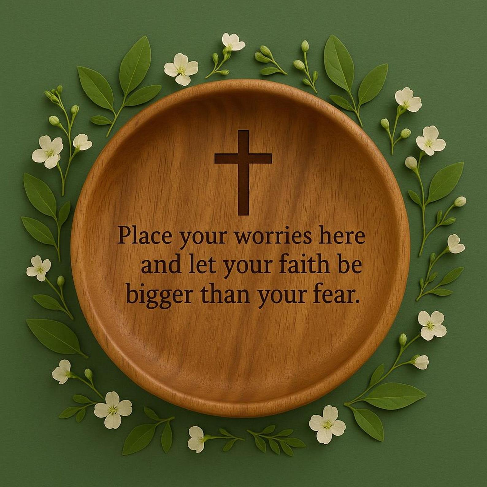 🎁✨ Handcrafted Wooden Prayer Bowl with Cross – Perfect Gift for Holidays & Special Occasions